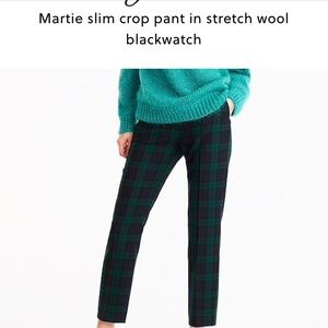 JCrew Martie Slim Crop pant in stretch wool